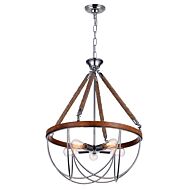 CWI Lighting Parana 5 Light Down Chandelier with Chrome finish