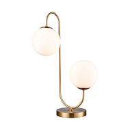 Moondance 2-Light Table Lamp in Aged Brass
