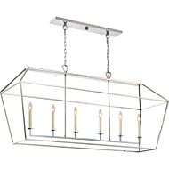 Quoizel Aviary 6 Light 54 Inch Kitchen Island Light in Polished Nickel