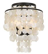 Crystorama Brielle Ceiling Light in Dark Bronze with Capiz Shell Crystals