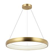 Maverick 1-Light LED Pendant in Brushed Gold
