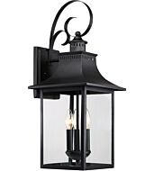 Quoizel Chancellor 3 Light 10 Inch Outdoor Hanging Light in Mystic Black