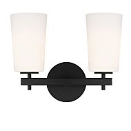 Colton 2-Light Wall Mount in Black