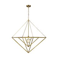 Carat Pendant Light in Burnished Brass by Chapman & Myers