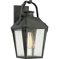 Quoizel Carriage 8 Inch Outdoor Wall Light in Mottled Black