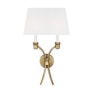 Westerly 2 Light Wall Sconce in Antique Gild by Chapman & Myers