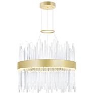 CWI Genevieve LED Chandelier With Medallion Gold Finish