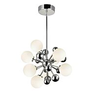 CWI Element 8 Light Chandelier With Polished Nickel Finish