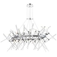 CWI Icicle 12 Light Chandelier With Chrome Finish