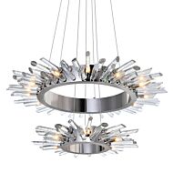 CWI Thorns 18 Light Chandelier With Polished Nickel Finish