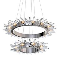 CWI Thorns 23 Light Chandelier With Polished Nickel Finish
