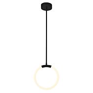 CWI Hoops 1 Light LED Pendant With Black Finish