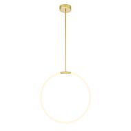 CWI Hoops 1 Light LED Chandelier With Satin Gold Finish