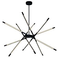 CWI Oskil LED Integrated Chandelier With Black Finish