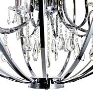 CWI Abia 8 Light Up Chandelier With Chrome Finish