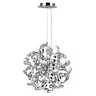 CWI Swivel 18 Light Chandelier With Chrome Finish
