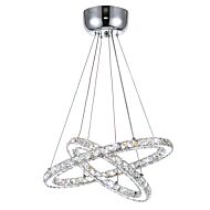 CWI Ring LED Chandelier With Chrome Finish