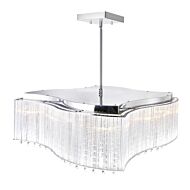 CWI Elsa 10 Light Drum Shade Chandelier With Chrome Finish