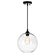 CWI Glass 1 Light Down Mini Pendant With Clear Finish