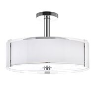 CWI Lucie 5 Light Drum Shade Chandelier With Chrome Finish