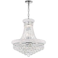 CWI Empire 14 Light Down Chandelier With Chrome Finish
