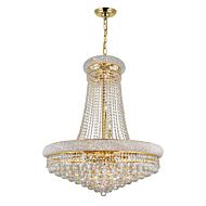 CWI Empire 19 Light Down Chandelier With Gold Finish