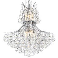 CWI Princess 10 Light Down Chandelier With Chrome Finish