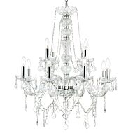 CWI Princeton 12 Light Down Chandelier With Chrome Finish
