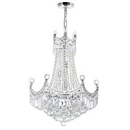 CWI Amanda 11 Light Down Chandelier With Chrome Finish