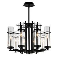 CWI Sierra 8 Light Up Chandelier With Black Finish