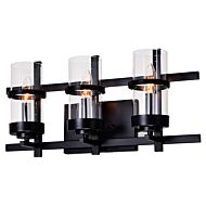CWI Sierra 3 Light Wall Sconce With Black Finish
