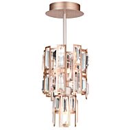 CWI Quida 3 Light Down Chandelier With Champagne Finish