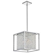 CWI Cube 3 Light Chandelier With Chrome Finish