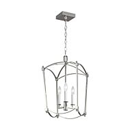 Thayer 3 Light Foyer Light in Polished Nickel by Sean Lavin
