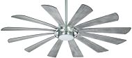 Minka Aire Contemporary 65 Inch Indoor/Outdoor Ceiling Fan in Brushed Steel