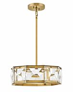 Fredrick Ramond Jolie Semi-Flush Ceiling Light In Heritage Brass