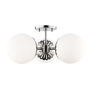 Mitzi Paige 3 Light Ceiling Light in Polished Nickel