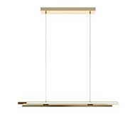 Indra LED Linear Pendant in Satin Brass