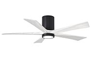 Irene 6-Speed DC 52" Ceiling Fan w/ Integrated Light Kit in Matte Black with Matte White blades