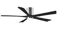Irene 6-Speed DC 60" Ceiling Fan w/ Integrated Light Kit in Polished Chrome with Matte Black blades