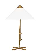 Franklin 1-Light Table Lamp in Burnished Brass