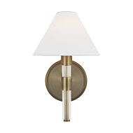 Robert Bathroom Vanity Light in Time Worn Brass And Clear Acrylic by Ralph Lauren