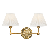 Hudson Valley Classic No.1 by Mark D. Sikes 2 Light Wall Lamp in Aged Brass