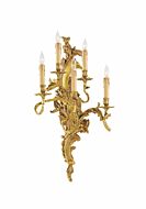Metropolitan European 5 Lt Wall Sconce in Aged French Bold