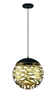 George Kovacs Golden Eclipse 20 Light Pendant Light in Coal And Honey Gold