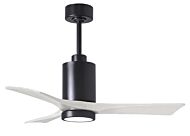 Patricia 6-Speed DC 42" Ceiling Fan w/ Integrated Light Kit in Matte Black with Matte White blades