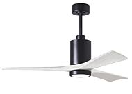 Patricia 6-Speed DC 52" Ceiling Fan w/ Integrated Light Kit in Matte Black with Matte White blades
