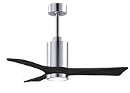 Patricia 6-Speed DC 42" Ceiling Fan w/ Integrated Light Kit in Polished Chrome with Matte Black blades
