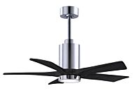 Patricia 6-Speed DC 42" Ceiling Fan w/ Integrated Light Kit in Polished Chrome with Matte Black blades