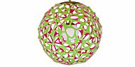 Modern Forms Groovy 24 Inch Pendant Light in Green and Pink and Aged